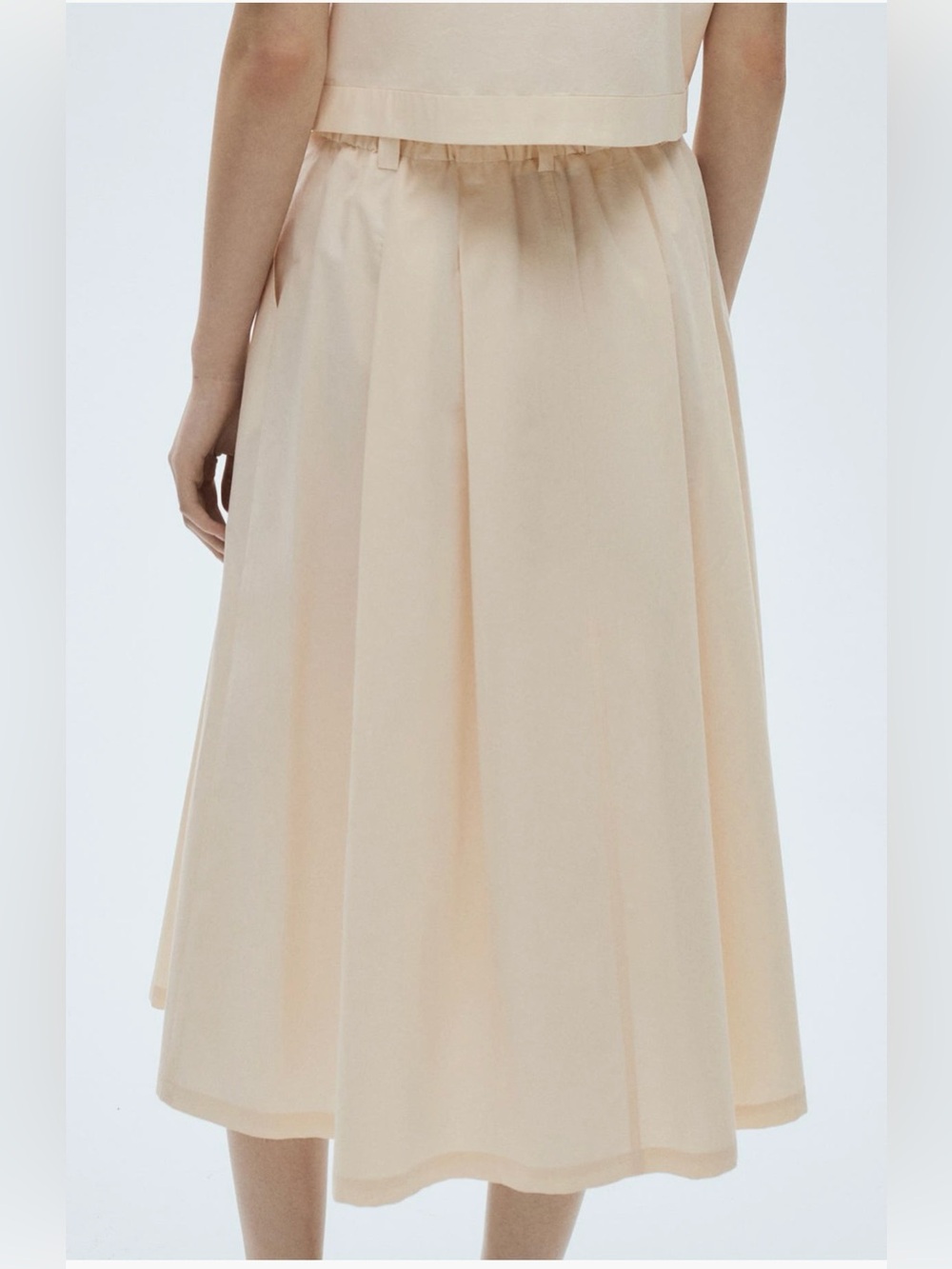 NWOT Mango pleated Midi Skirt in cream SIZE M - Picture 6 of 6
